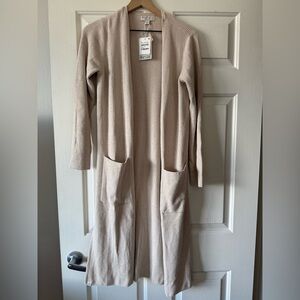 Barefoot Dreams Cozychic Ultra Lite Long Cardigan in stone